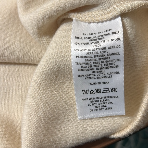 Anthropologie Cream Ribbed Square Neck Sweater Size 3X - Picture 4 of 6